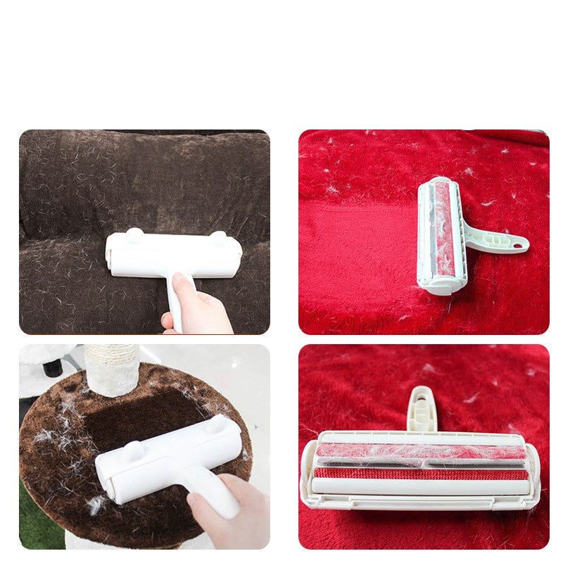 2-Way Pet Hair Remover Roller Lint Remove Brush Dog Cat Hair Clothes Carpet Cleaning Brush Fuzz Shaver