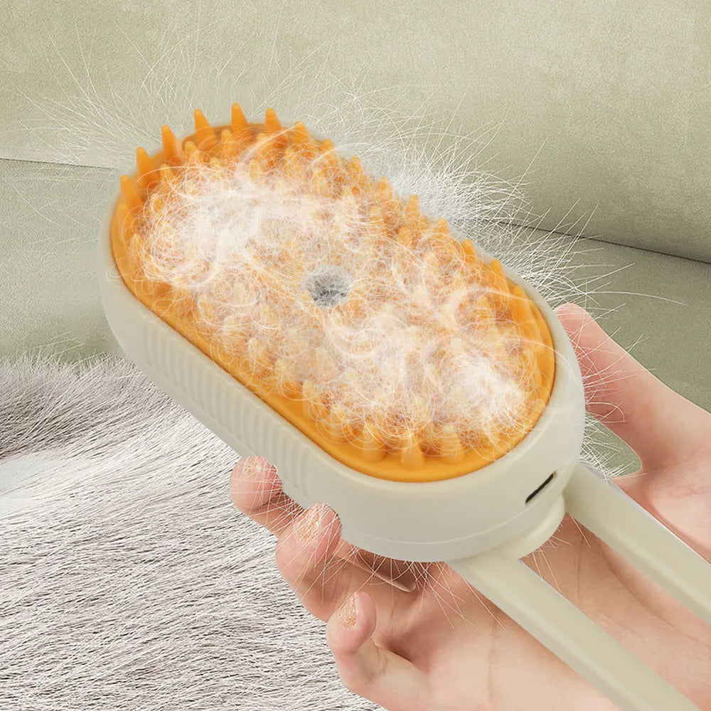 Pet Hair Remover Steamy Brush Electric Spray Water